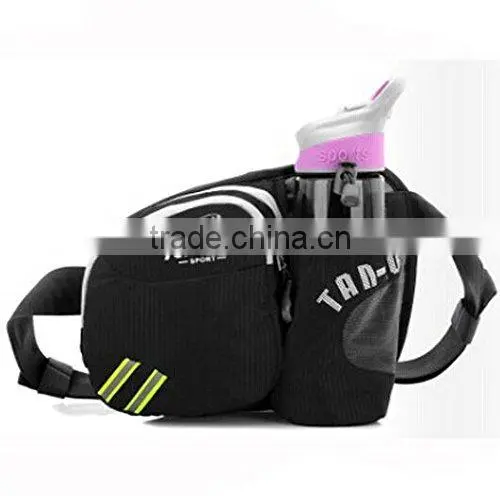 Lumbar Waist Pack - Running Bag Belt With Water Bottle Holder - Waterproof Fanny Pack With Reflective Tabs photo-3