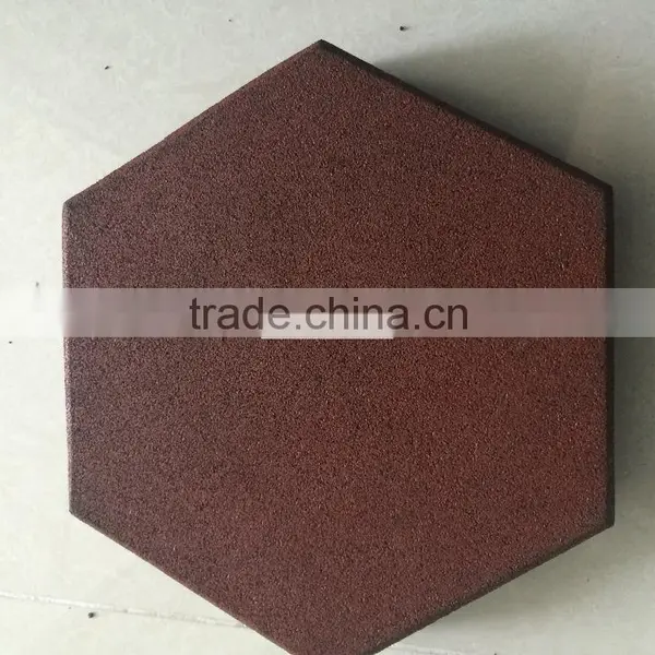 EMEI Hexagon Rubber Pavers for Yard or Garden