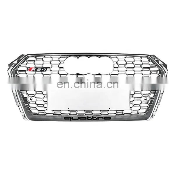 Replacement RS4 Car Front Grille for Audi A4 B9 Black Center Honeycomb Mesh High Quality Bumper Grill no Logo Style 2017-2019 photo-2