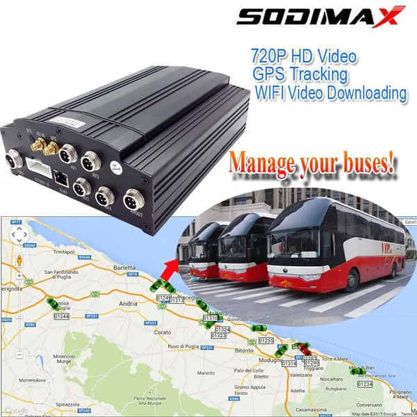 4 CH 1080P 3G 4G Mobile DVR HDD WiFi With Real - Time Recording Mobile Vehicle DVR