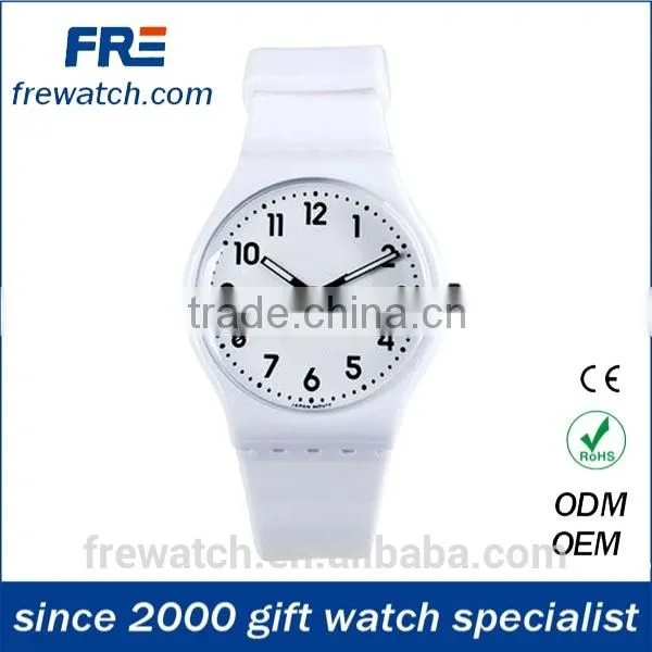 Fashion Colorful Water Resisting Plastic Watch With Pvc Strap and Stainless Steel Back photo-2
