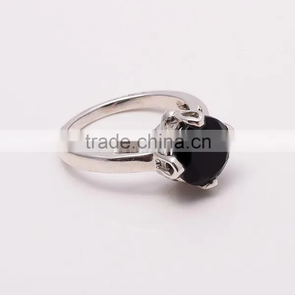 BLACK SPINEL RING ,925 Sterling Silver Jewelry Wholesale,WHOLESALE SILVER JEWELRY,SILVER EXPORTER,SILVER JEWELRY FROM INDIA photo-2