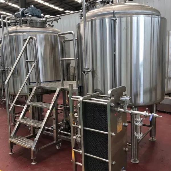 1000L 2Vessles Brewhouse+Hot Water Tank Craft Beer Equipment With Fermentation photo-4