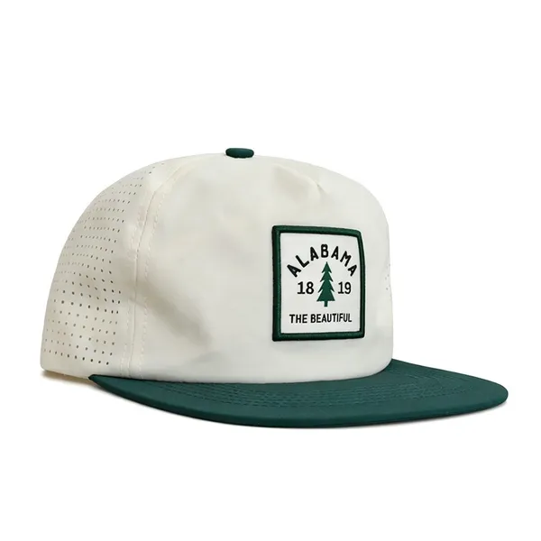Waterproof Laser Cut Perforated Outdoor Running Hat Breathable 5 Panel Camper Caps for Men Women New Design Soft Top Sports Cap photo-5