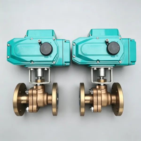 Marine Electric Actuated Bronze Ball Valve With Limit Switch Feedback Signal photo-2