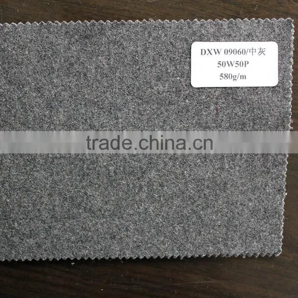DXW 090680-3 50 Wool 50 Poly Heavy Woolen Fabric Melton Stock for Overcoat photo-2