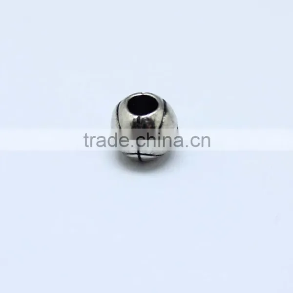 Wholesale Basketball Shape Zinc Alloy Slider Beads With Round Hole for Bracelets photo-3