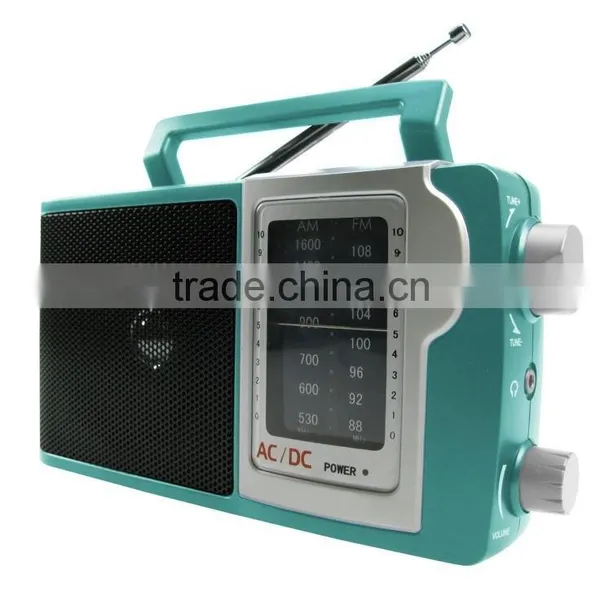 Stylish Green Classical Design Portable Analogue AM FM Radio photo-2