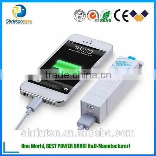 Wholesale Milk Power Bank Charger 2600mah With Top Battery photo-2