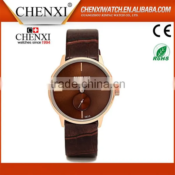 2016 China Manufacturer for Unisex Leather Strap Quartz Watch photo-4