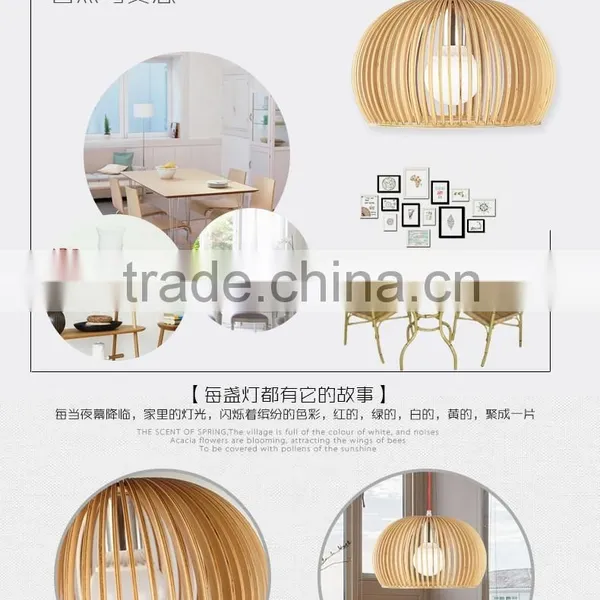 Hotel Project Lighting LED Wooden Pendant Lighting JK-8005B-01 LED Wooden Pendant Light for Home Decorative photo-6