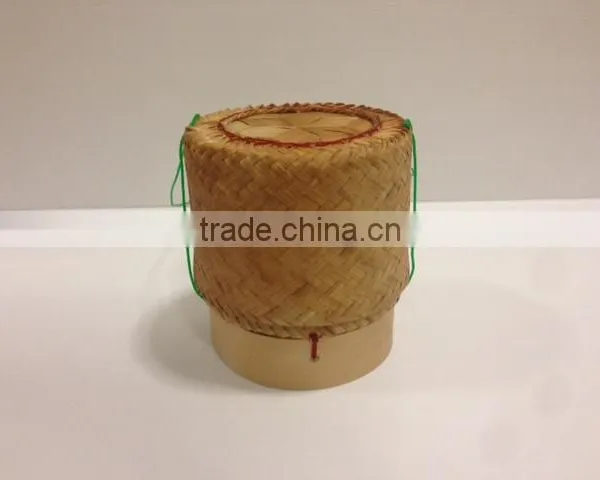 Handmade Bamboo container for holding cooked glutinous rice / Sticky rice