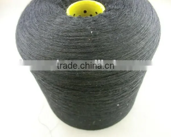 65%polyester 35%cotton Black Yarn, Recycle Polyester Cotton Yarn, 6S 5S Yarn for Sock, for Gloves