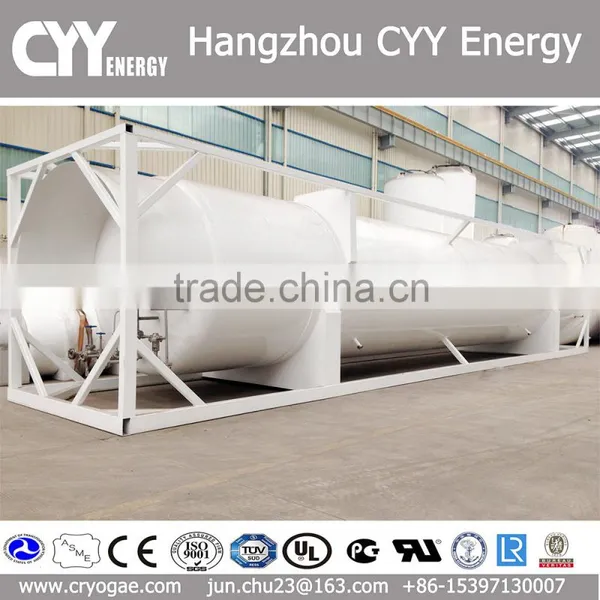 10ft/20ft/40ft ISO Tank Container For LOX/LIN/Lar/LCo2/LNG photo-2