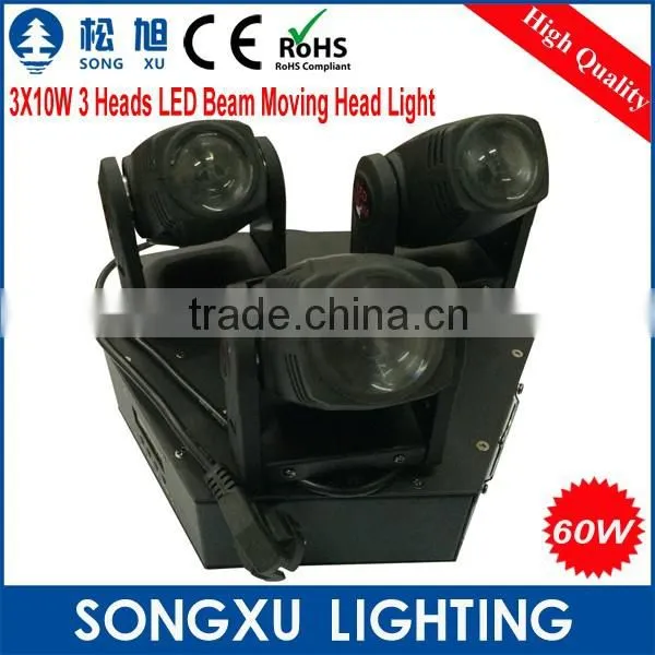 3 Heads 3X10W Led Moving Head Used Stage Lighting for Sale photo-2