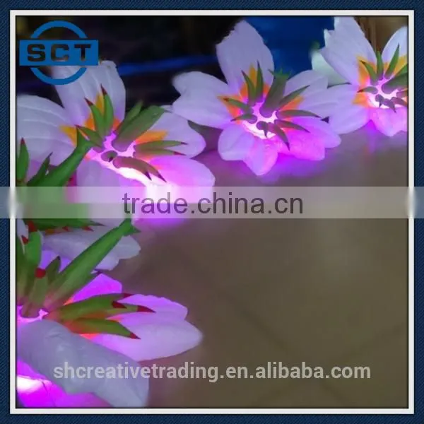 LED Gaint Inflatable Lighting Flower Chain for Wedding Party Stage Decoration 10m Long photo-5