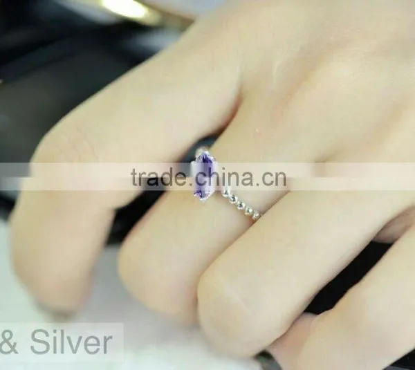 Elegant 925 Silver Sterling Jewelry for Women Engagement Ring photo-2