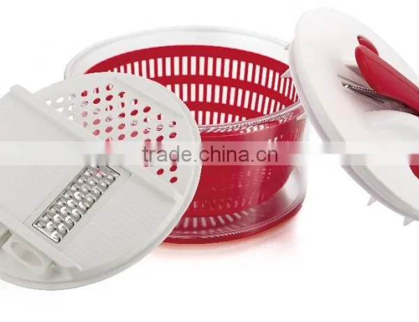 As Seen on TV Plastic Manual Vegetable and Fruit Tools Salad Spinner 4.2L With SS Blade photo-5