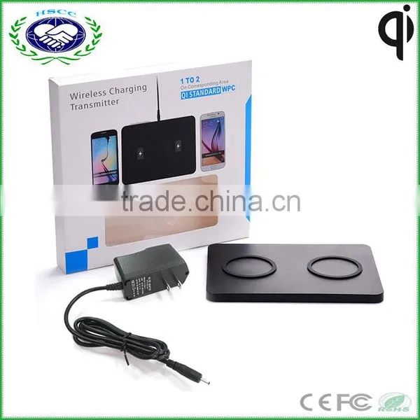 2 in 1 Qi Wireless Power Dual Pad Charger For Samsung S6 Edge S6 Universal photo-3