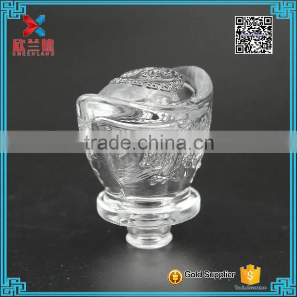 Sycee Shape Glass Caps Glass Stopper for Wine Bottle photo-3