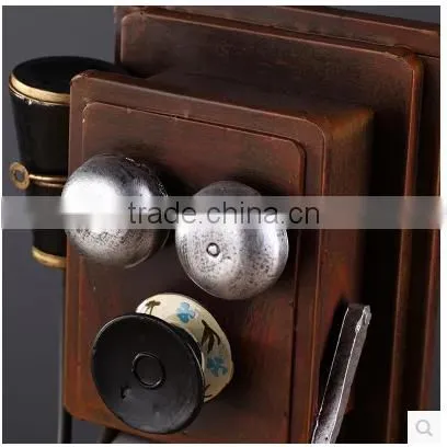 Retro Antique Iron Craft Artificial Telephone Home Decoration Supplier's Choice photo-3