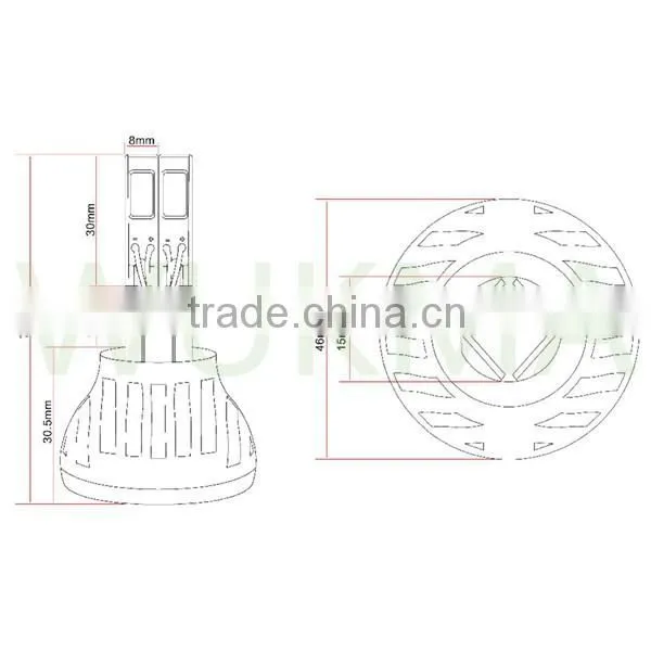 Motorcycle / Car Accessories 24W H4 H6 H7 Universal 4 Side Motorcycle Led Headlight for Fz16 Bajaj 150cc Pulsar Motor M4-led photo-3