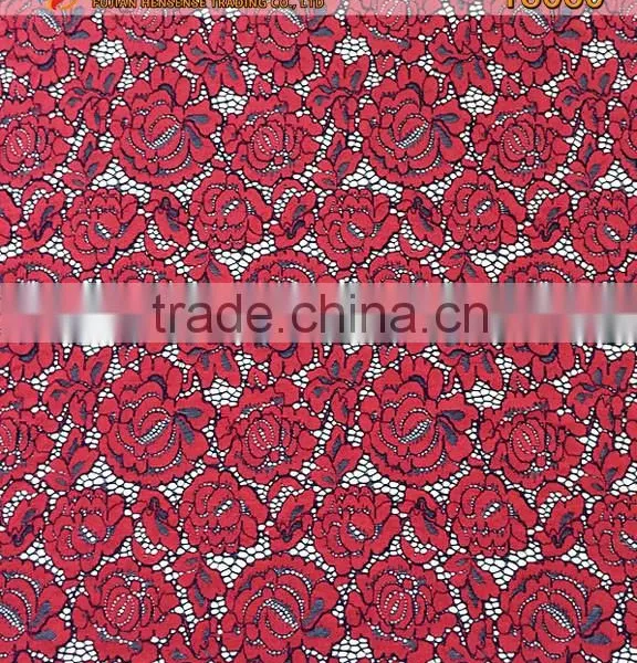 High End Nylon/Cotton Flower Eyelash Lady Dress Lace Fabric T8060 photo-2