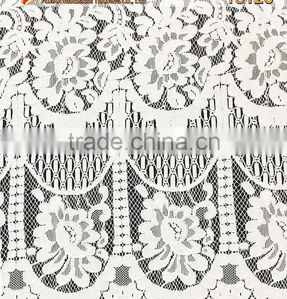 High Quality 150cm Cotton/Nylon Knitted Eyelash Lace Fabric T8126 photo-3