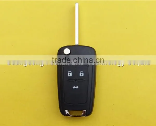 Flip Folding Key Shell for Chevy Remote Key Case Cover 3 Buttons Chevrolet Cruze HU100 Blade photo-2