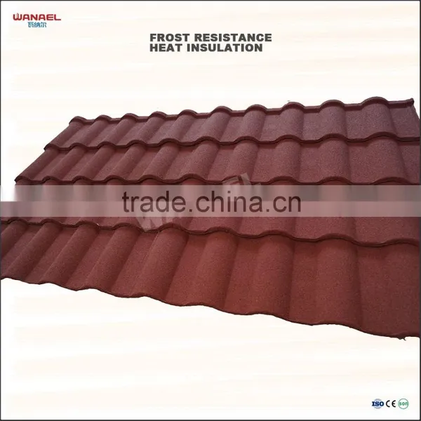 Wanael Milan 1340x420mm 50 Years Life-span Stone Coated Galvalume Roofing Prices photo-3