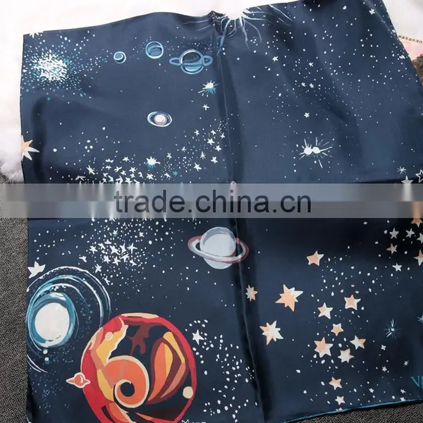 100% Silk Big Square Scarf , Twill;14mm; photo-2