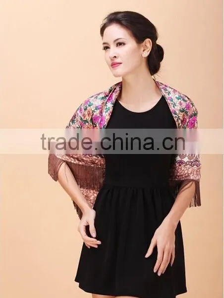 Customized Silk Twill Square Scarf With Digital Printing photo-4