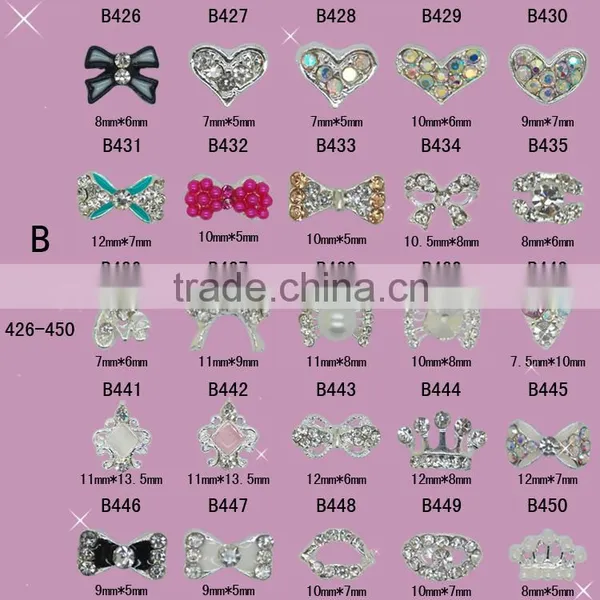 2016 Fashion 3D Nail Art Tips Decoration Alloy Nail Jewelry Glitter Rhinestone photo-3