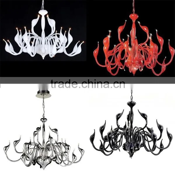 Gold Luxuxry Swan Iron Chandelier for Hotels photo-4