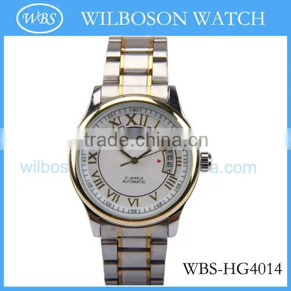 Mechanical automatic watch with stainless steel watch band