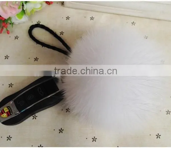 2016 Fashion Colorful Fox Fur Pom Pom Keychain photo-2