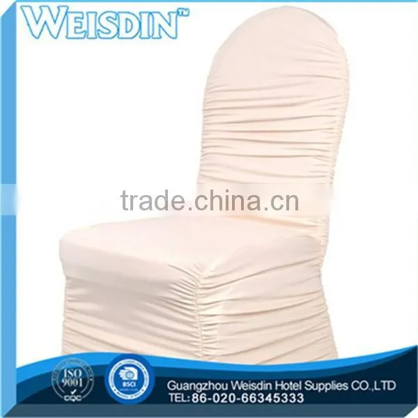 Pleated Cheap Wedding Fancy Chair Cover Wholesale Pleats Spandex Chair Covers Wedding Chair Cover photo-2