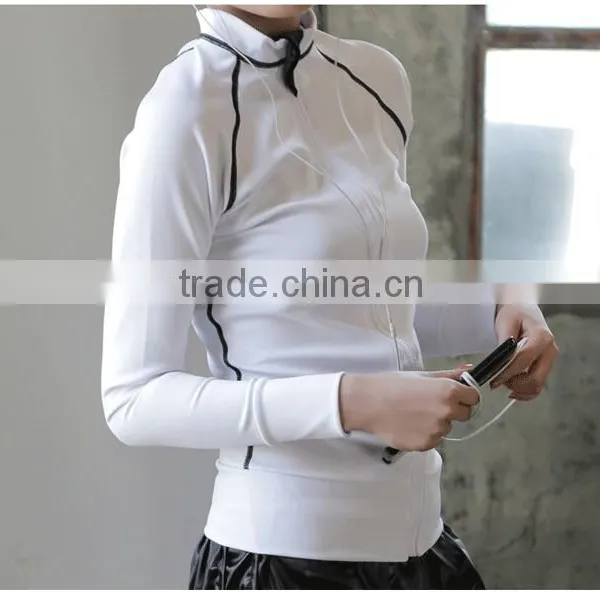 Sublimation Custom Full Zip Compression Hoodies, Sexy Sports Hoodies for Women photo-5