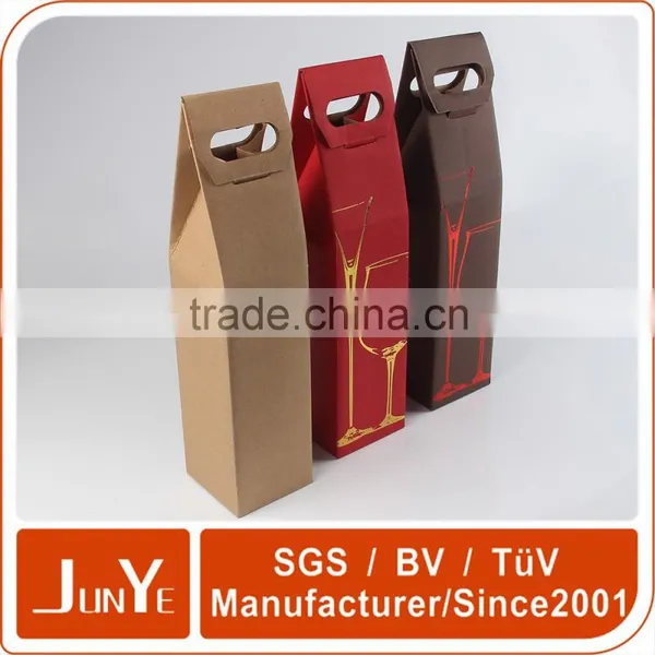Corrugated Portable Custom Paper Wine Bottle Packaging Design photo-4
