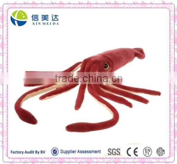 Plush Giant Squid 20" Red Stuffed Animal Toy