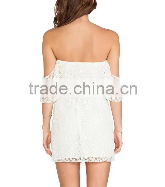 Women Party Dress Off the Shoulder Sleeveless Boulee Lace Party Dress Sexy Party Dress photo-3
