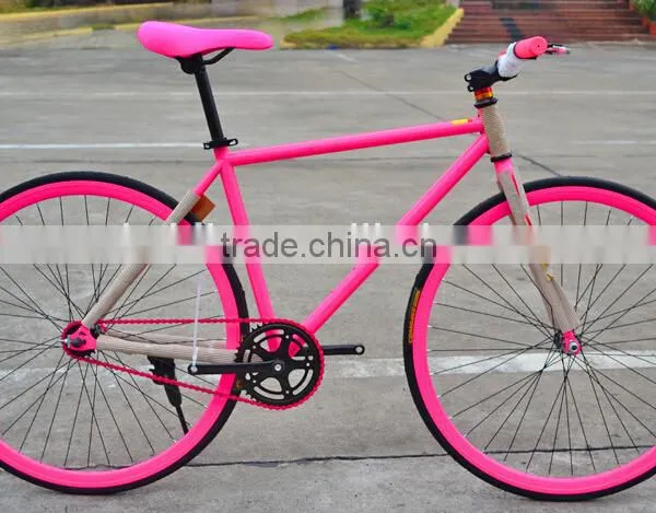 700C Classic Fixed Gear Bicycle/OEM Fixie Bikes Single Speed Steel Fixed Gear Bikes photo-3