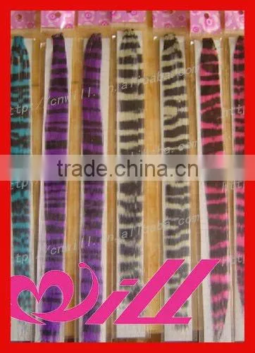 Pretty Synthetic Feather Hair Extension Cheap Synthetic Colorful Clip-in Hair Extensions Synthetic Fiber Hair Extension photo-3