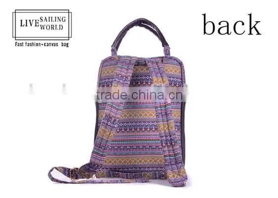Fashionable Canvas Laptop Backpack With Handle and Shoulder Straps photo-3
