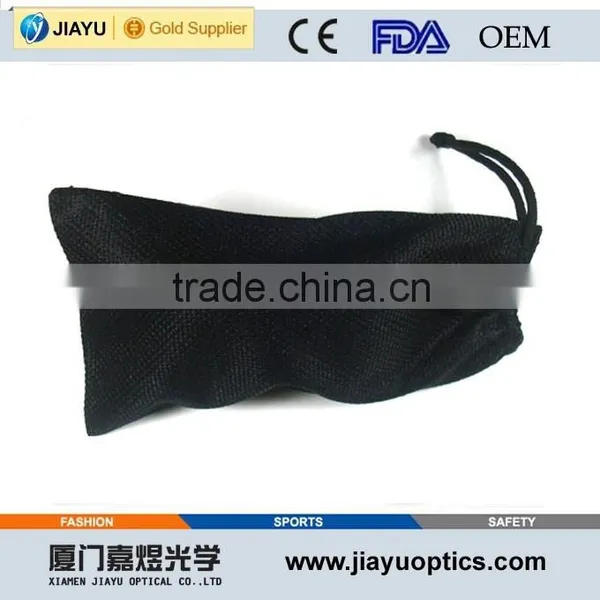 New Design Nylon Black Drawstring Mesh Sunglass Pouch Bag photo-2