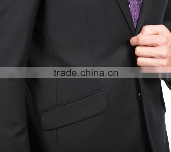 High Quality Custom Tailored Black Men Suit for Wedding Groom Mens Wedding Suit Supplier's Choice photo-3