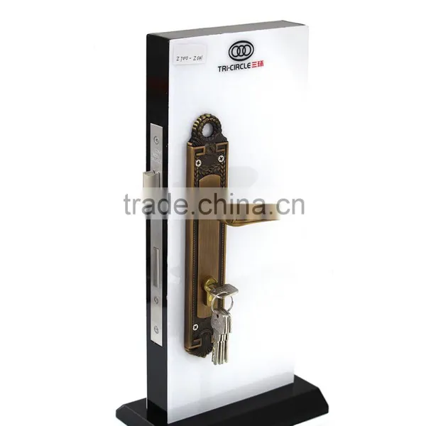 TRI-CIRCLE Zinc Alloy Double Sided Door Handle Lock, Handle Door Lock Set photo-4