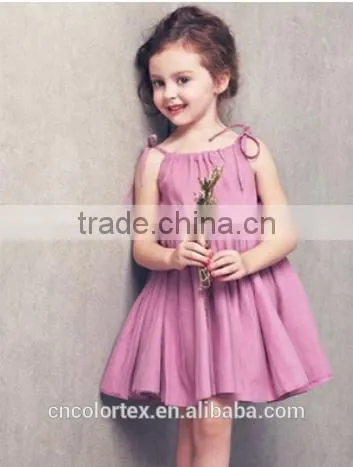 China Girls Summer Cotton Chiffon Pleated Braces Princess Skirt photo-6