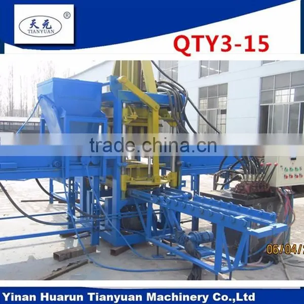 Semi Hydraulic Cement Color Pave Block Making Machinery QTY3-15 Huarun Tianyuan Factory photo-2