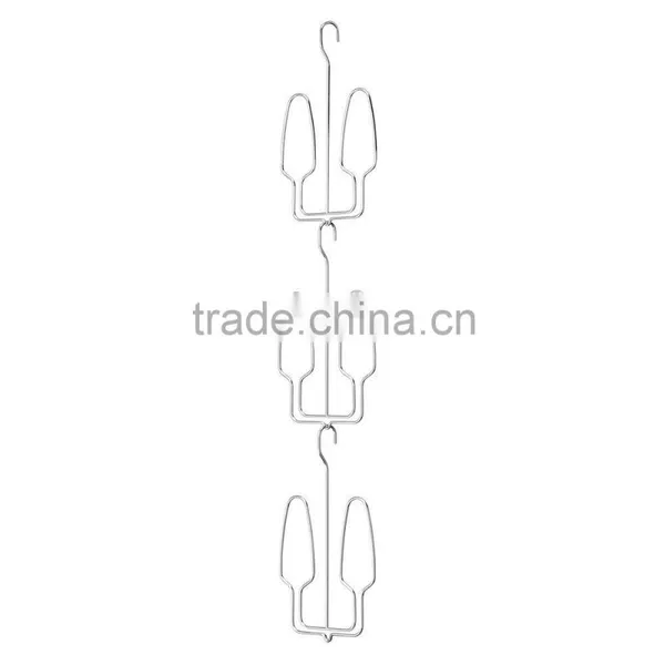 Chrome Closet Organizer Hanger for Shoes, Set of 3 Hangers photo-4